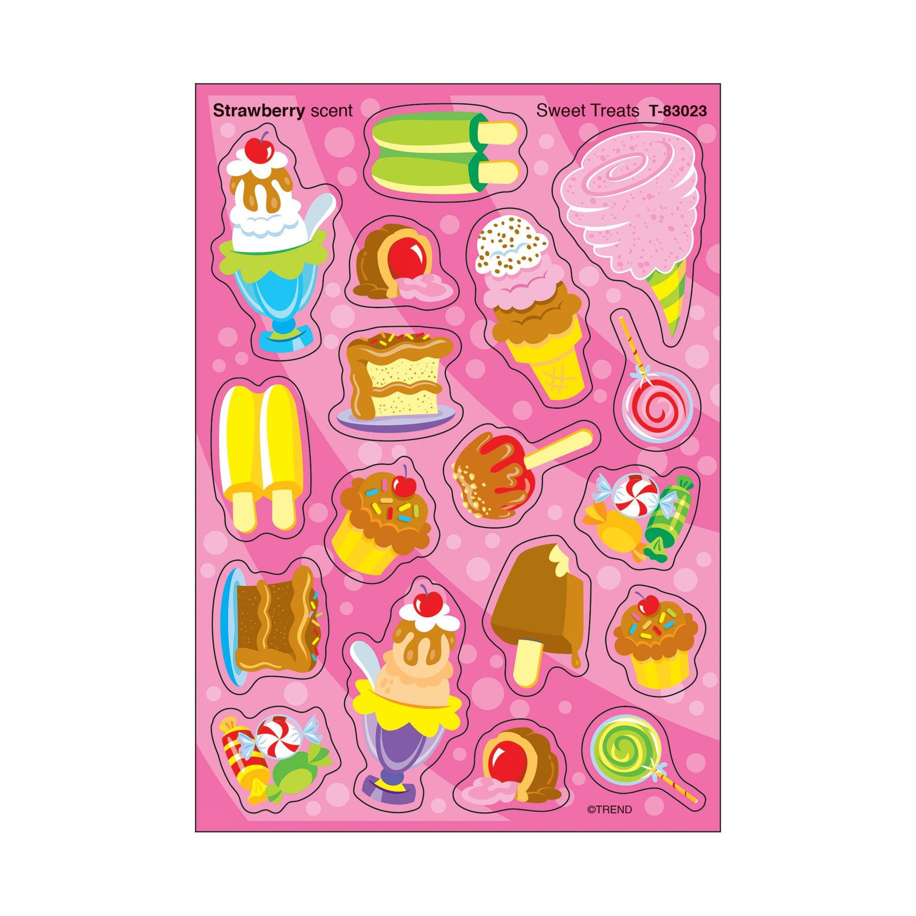 Sweet Treats, Strawberry scent Scratch 'n Sniff Smelly Stickers