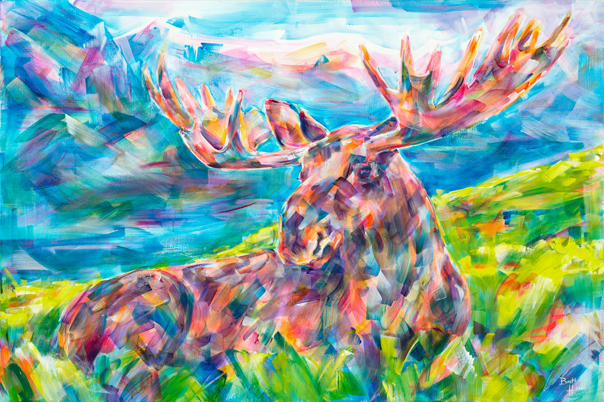 moose painting