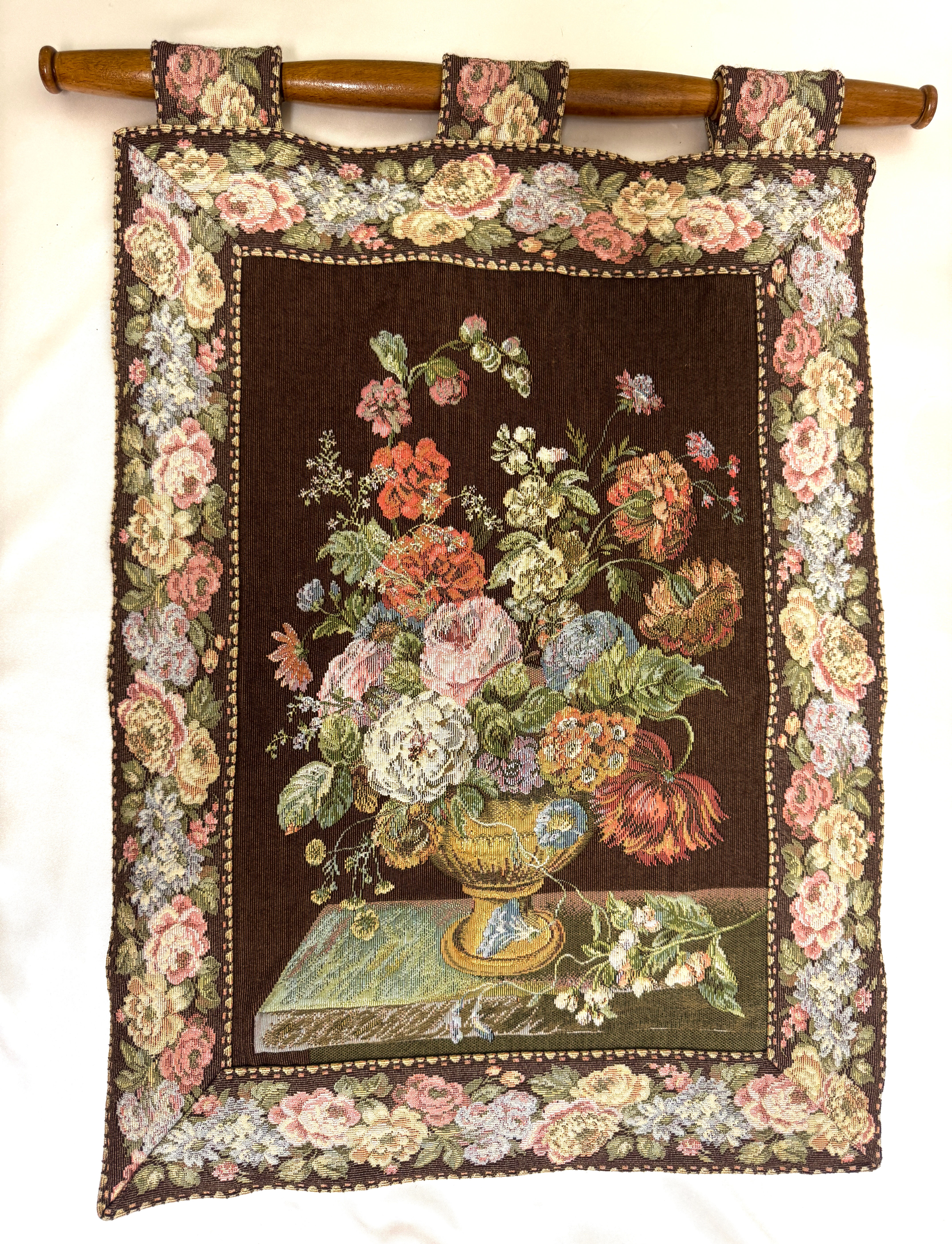 German Floral Tapestry Wall Hanging
