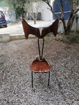 Chaise bois et metal
