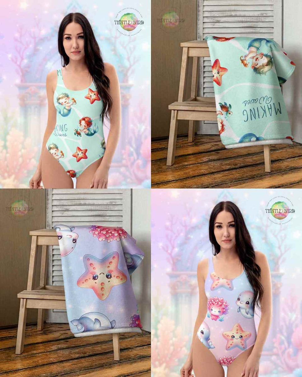 Mermaid themed beach items