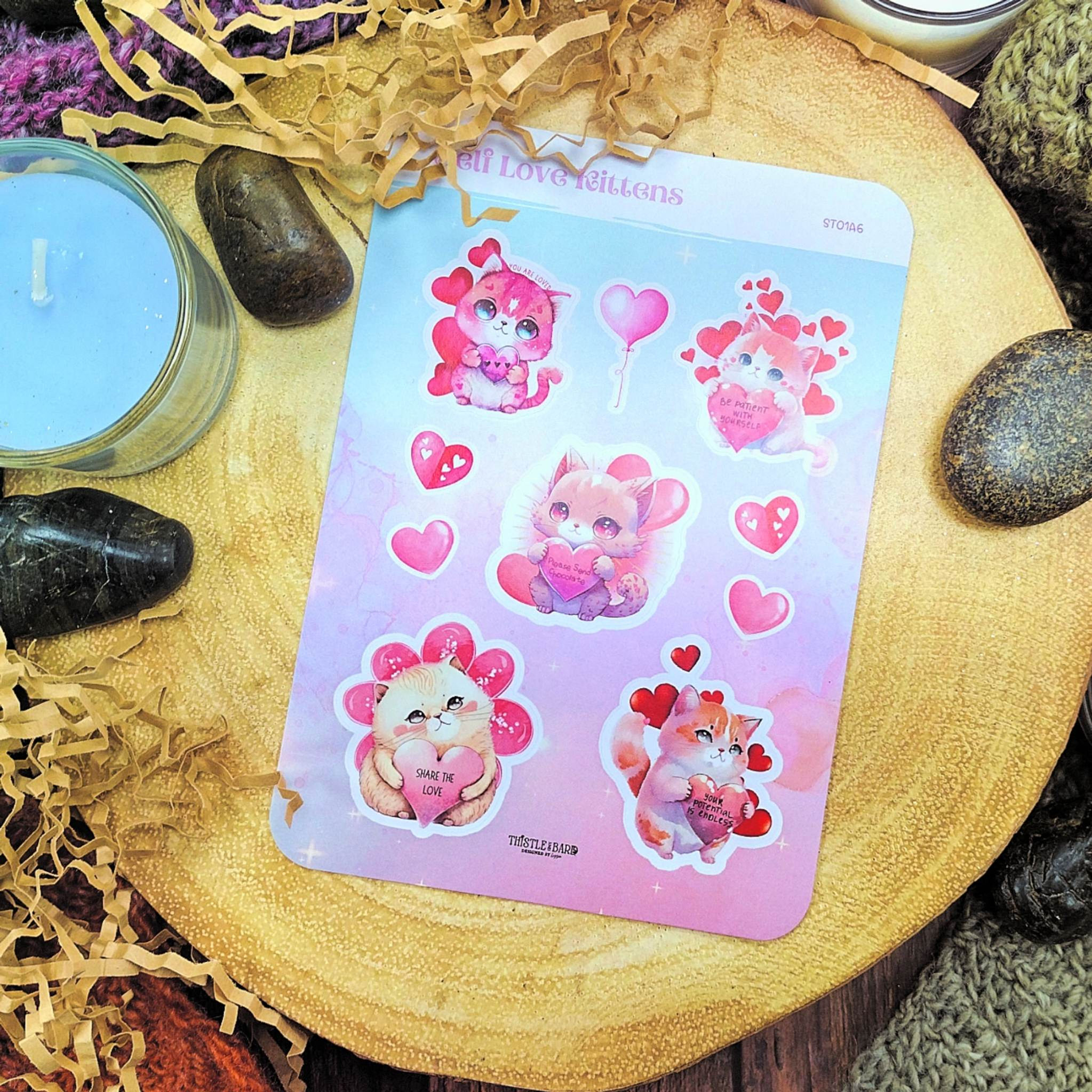 Self Love Kittens Sticker Sheet