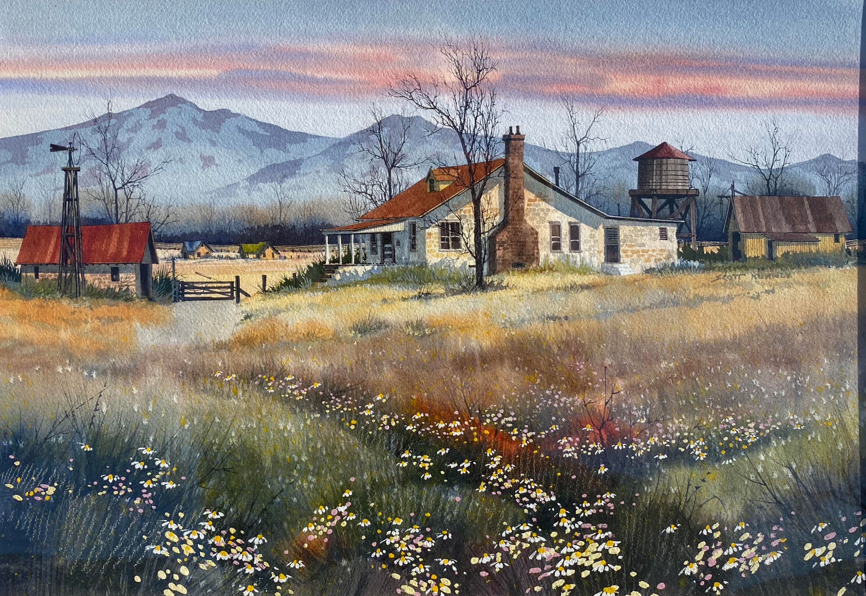 Glen Scott Kuhnly original watercolor