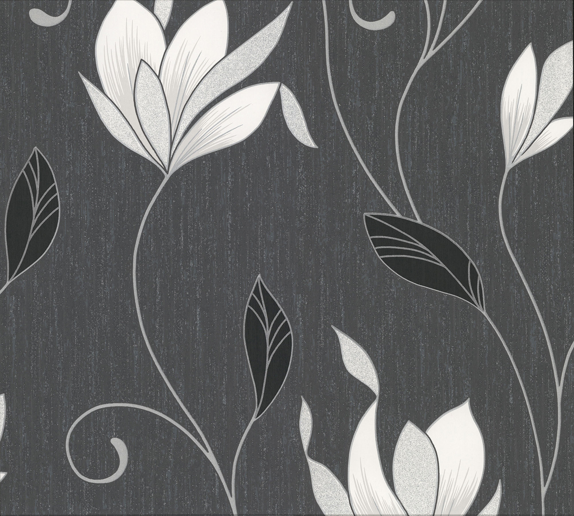 Bath by Advantage - Gallagher Charcoal Floral Trail Wallpaper
