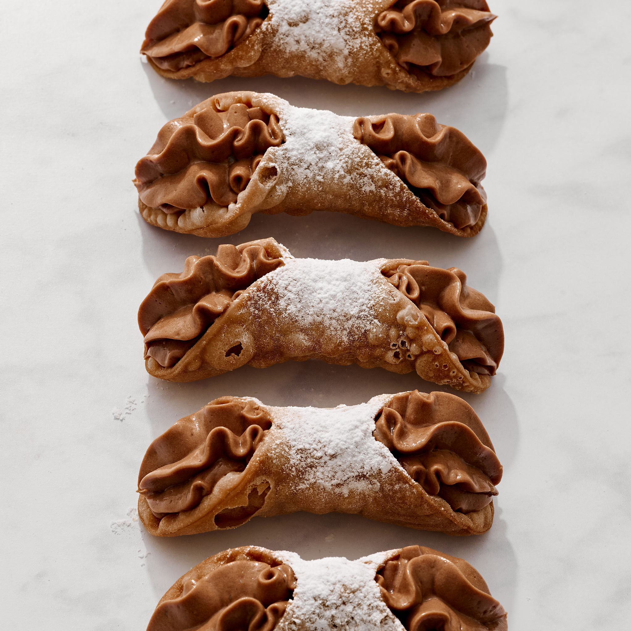 5 Large Chocolate Cannoli