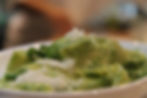Pappardelle al pesto (Pappardella with pesto sauce)