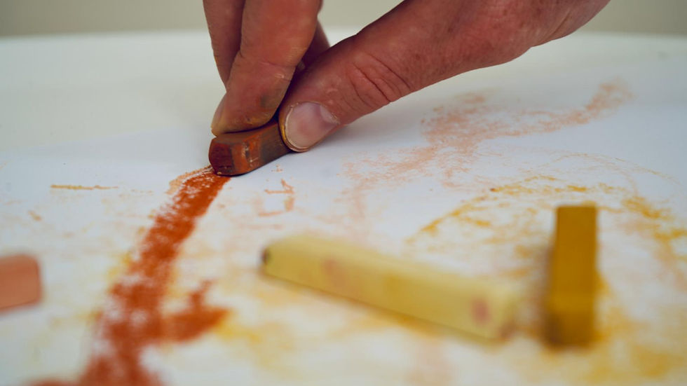 Strich mit Pastelkreide