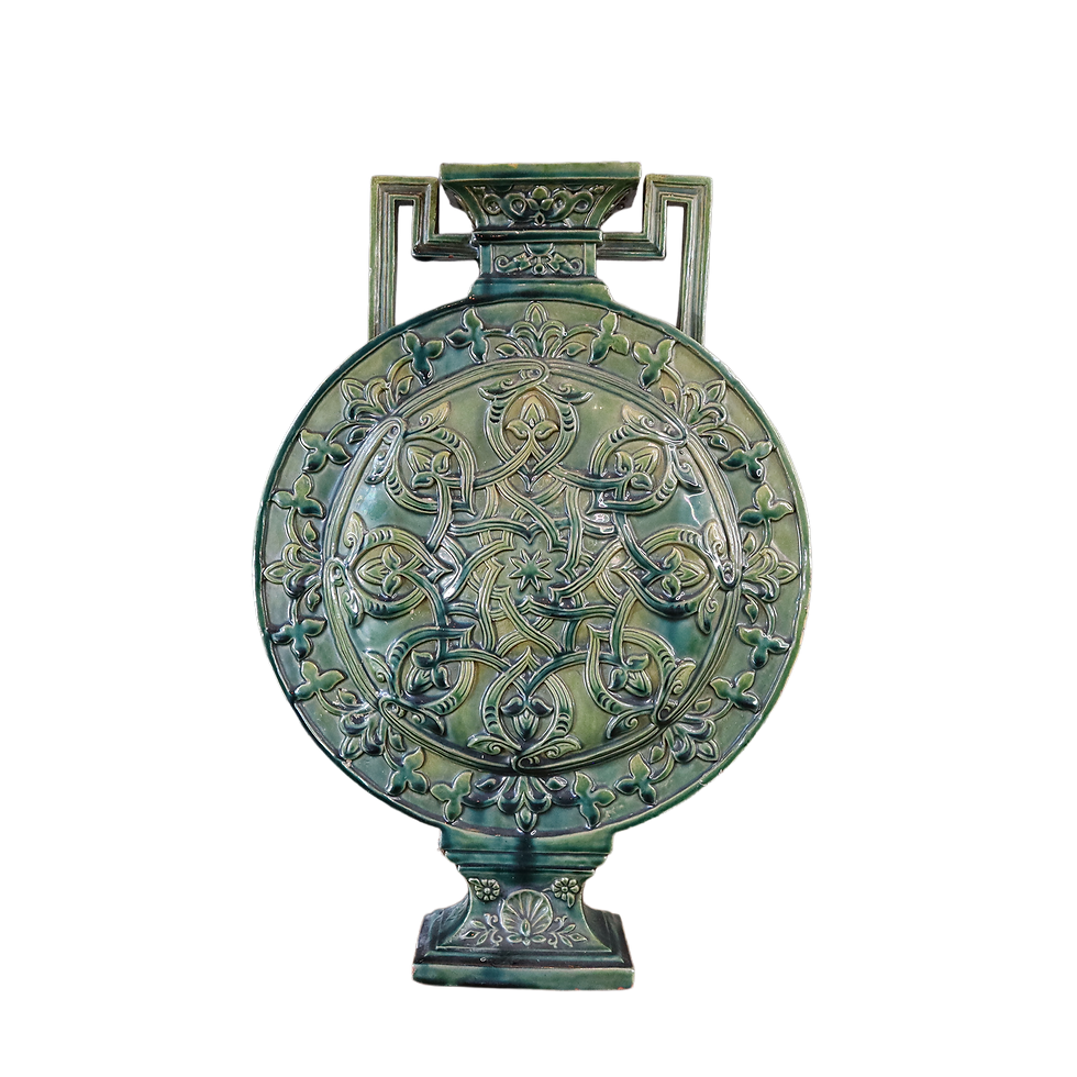 Thumbnail: Spanish Pottery Alhambra Two Handled Moon Flask Vase