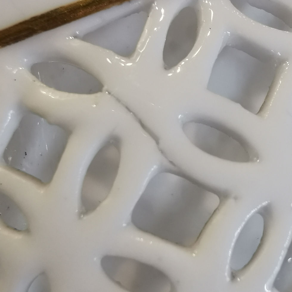 Thumbnail: An Antique Royal Crown Derby Reticulated Double Walled Porcelain Small Cream Jug