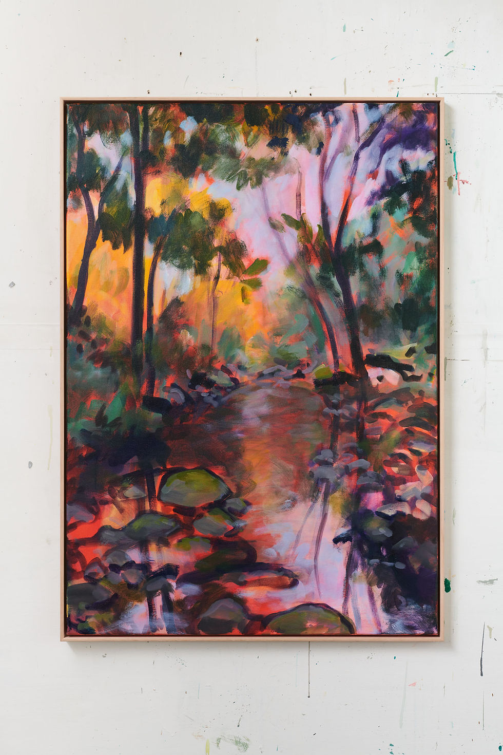 Thumbnail: "Resonant frequency'" Original Landscape Painting, framed, 70x100cm