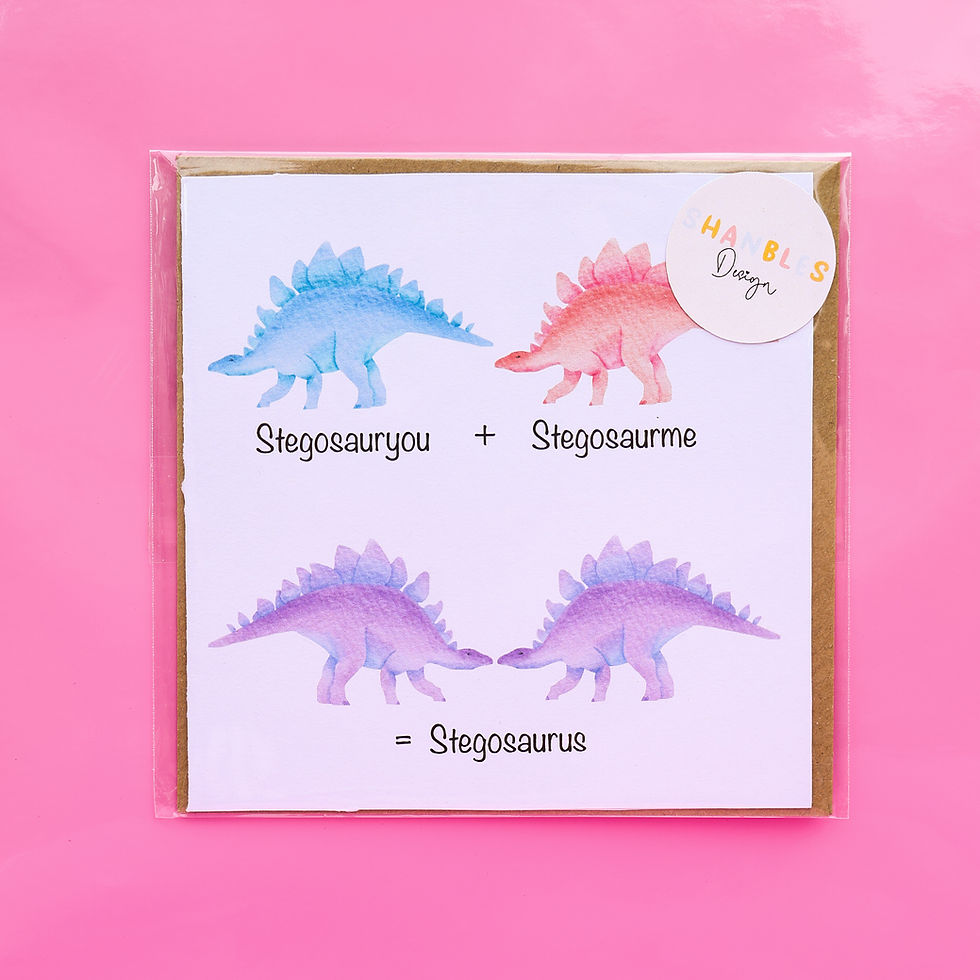 Stegosaur-us Greeting Card