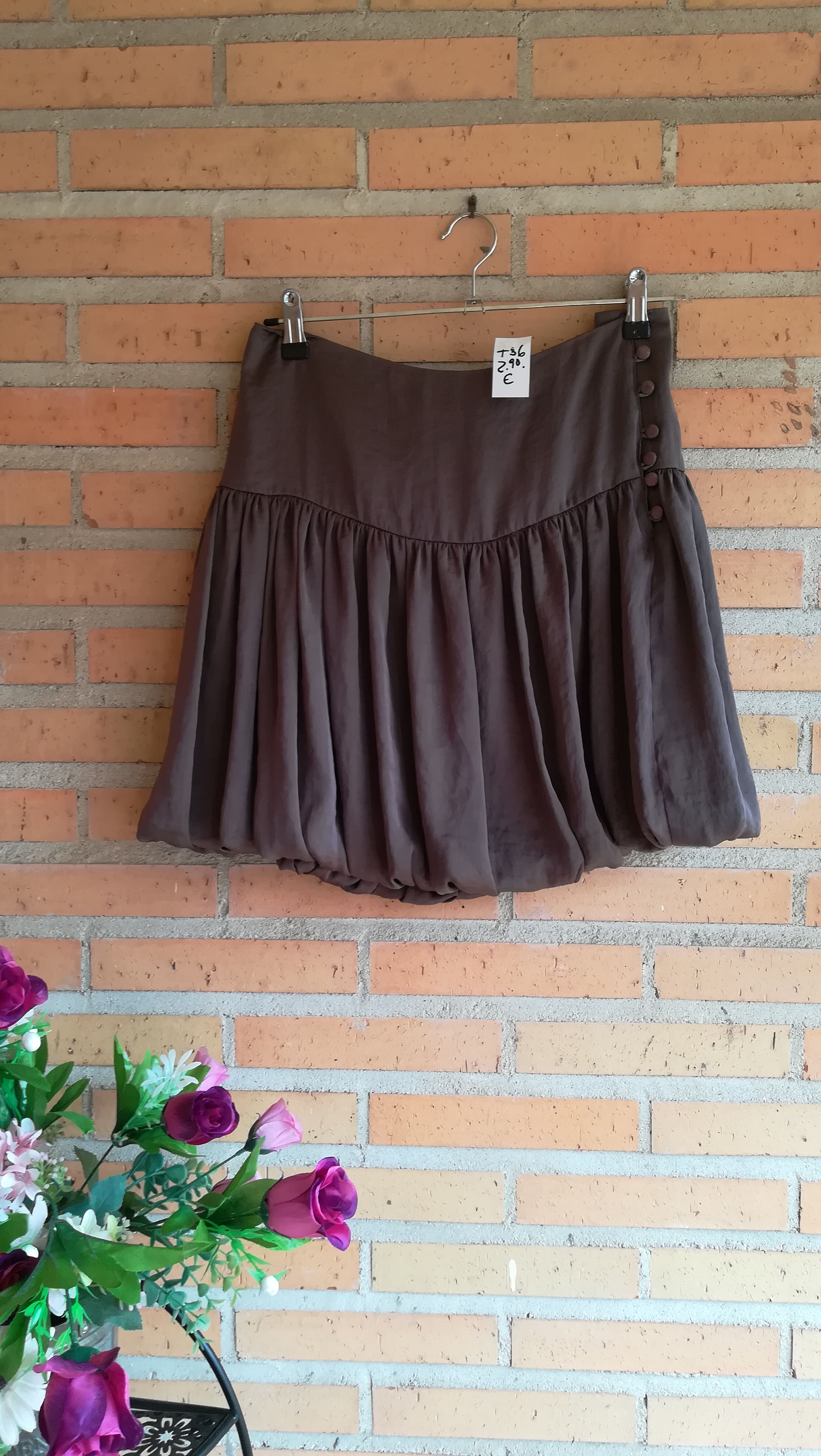 Falda corta marrón T36/38