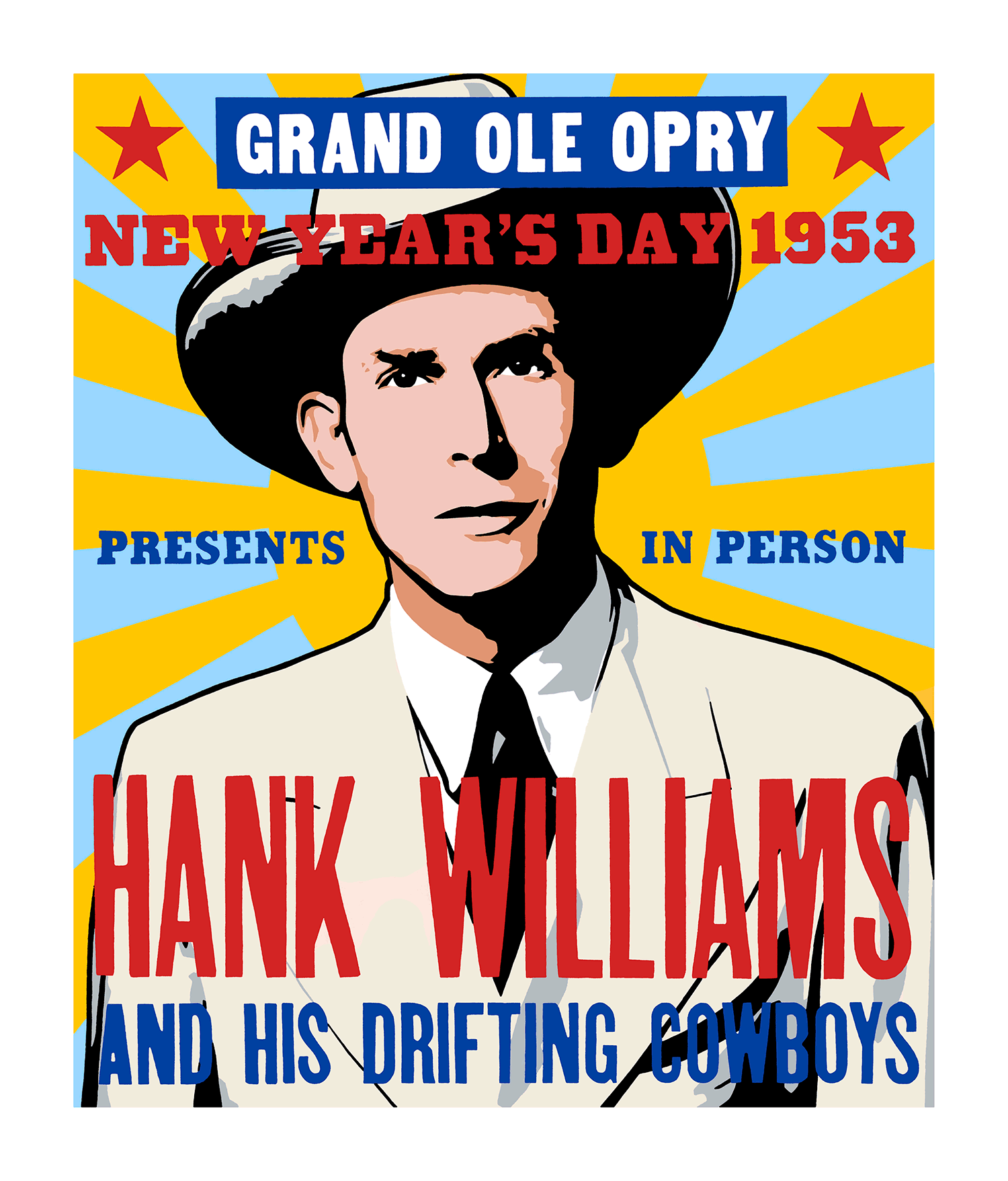 'Hank Williams' Limited Edition Pop Print