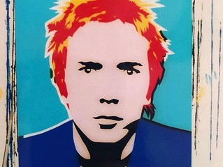 'Johnny Rotten' pictured, work in progress by Simon Dixon.