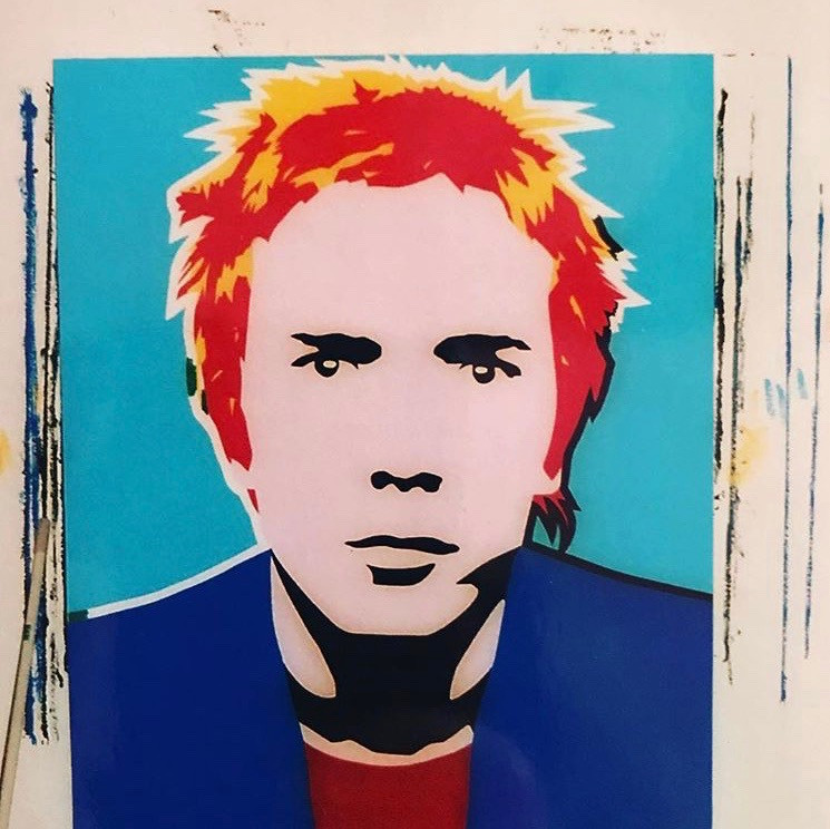 Johnny Rotten Painting by Simon Dixon