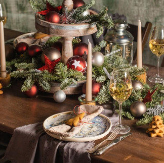 photo table de noel rustique de deco.fr