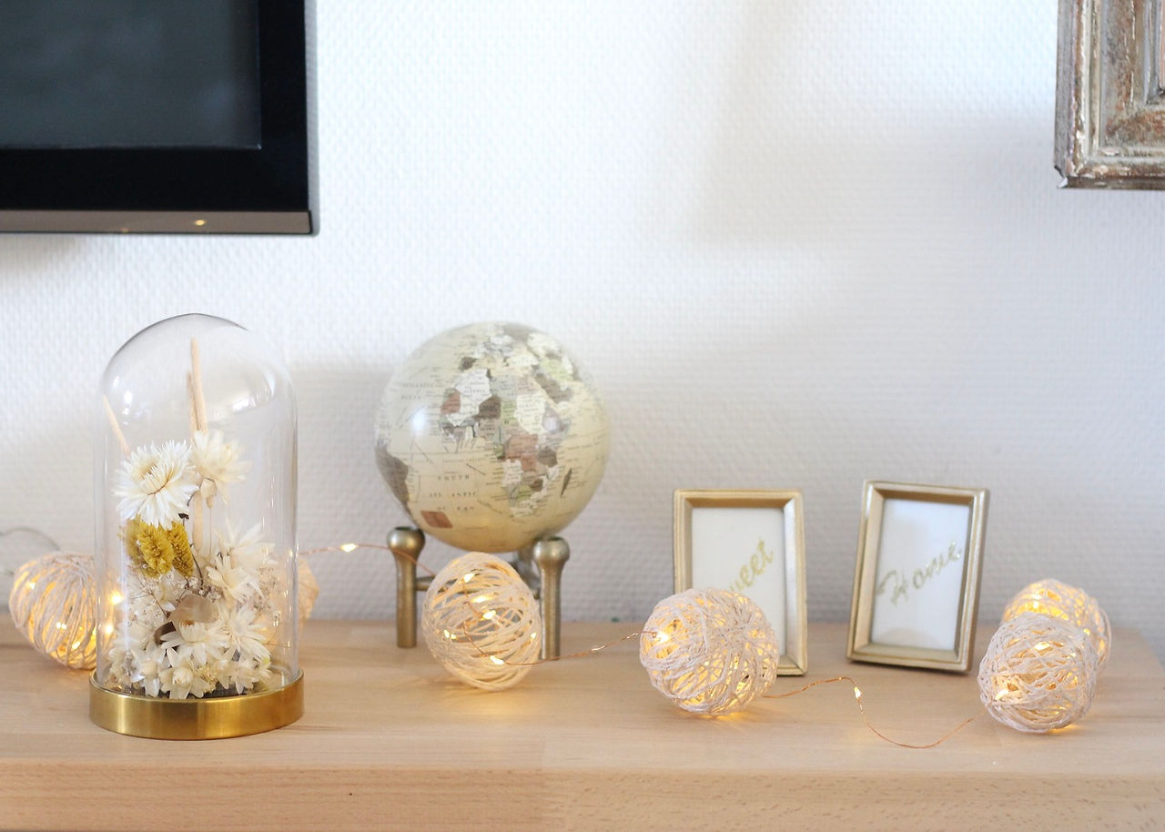 guirlande lumineuse dans le salon