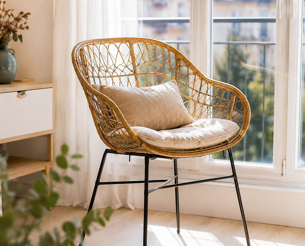 apporter de la chaleur à une pièce avec un fauteuil en rotin