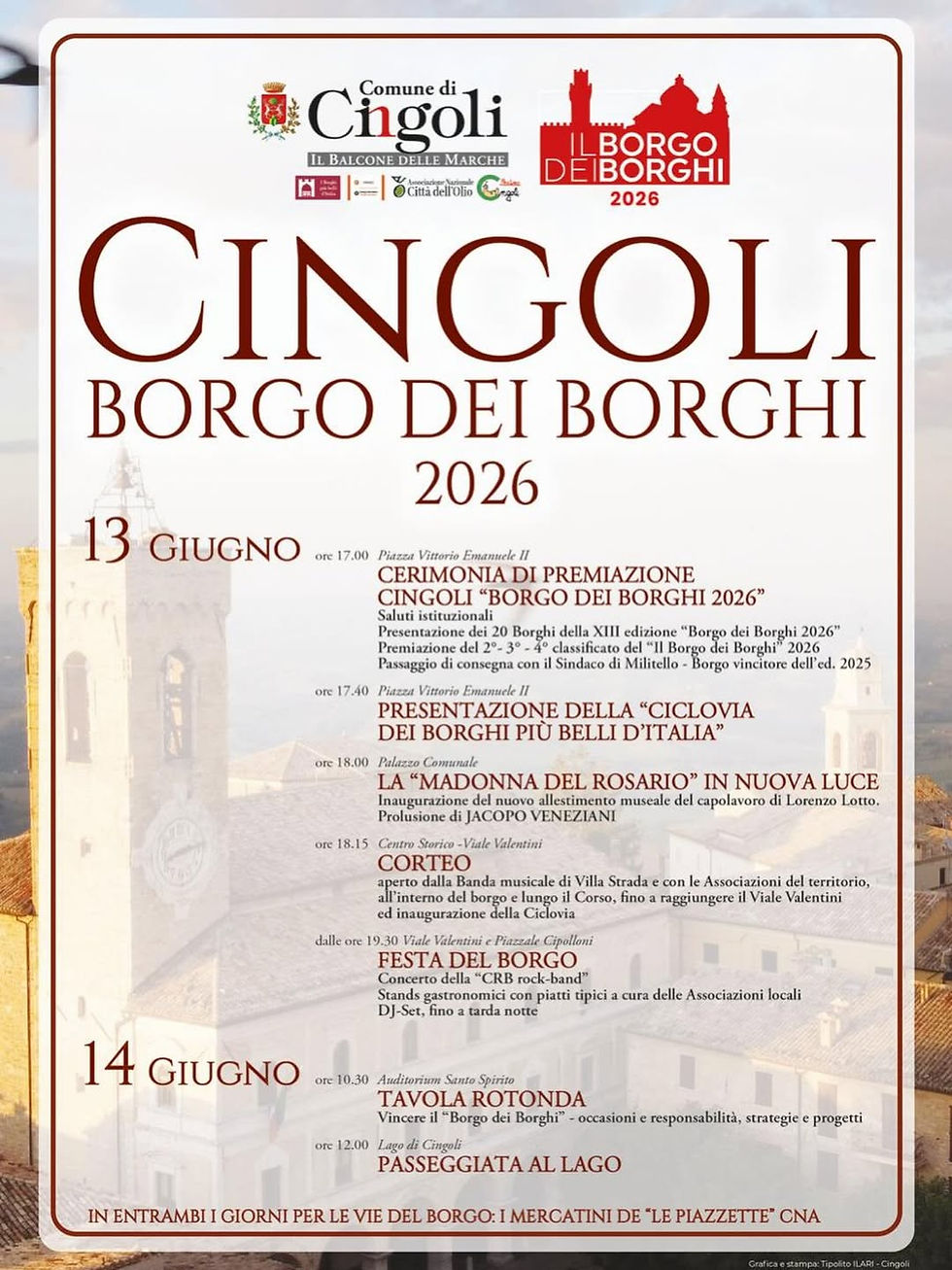 Festa Cingoli è Borgo dei Borghi 2026!