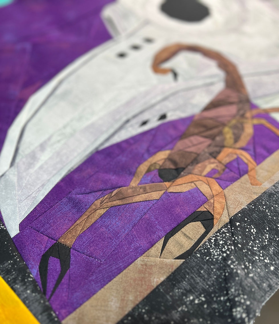 Thumbnail: Nocturnal Nook Block 5 (January) Foundation Paper Piecing Pattern