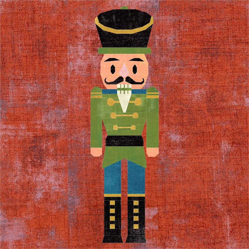 Thumbnail: Christmas Nutcracker Soldier Foundation Paper Piecing Pattern