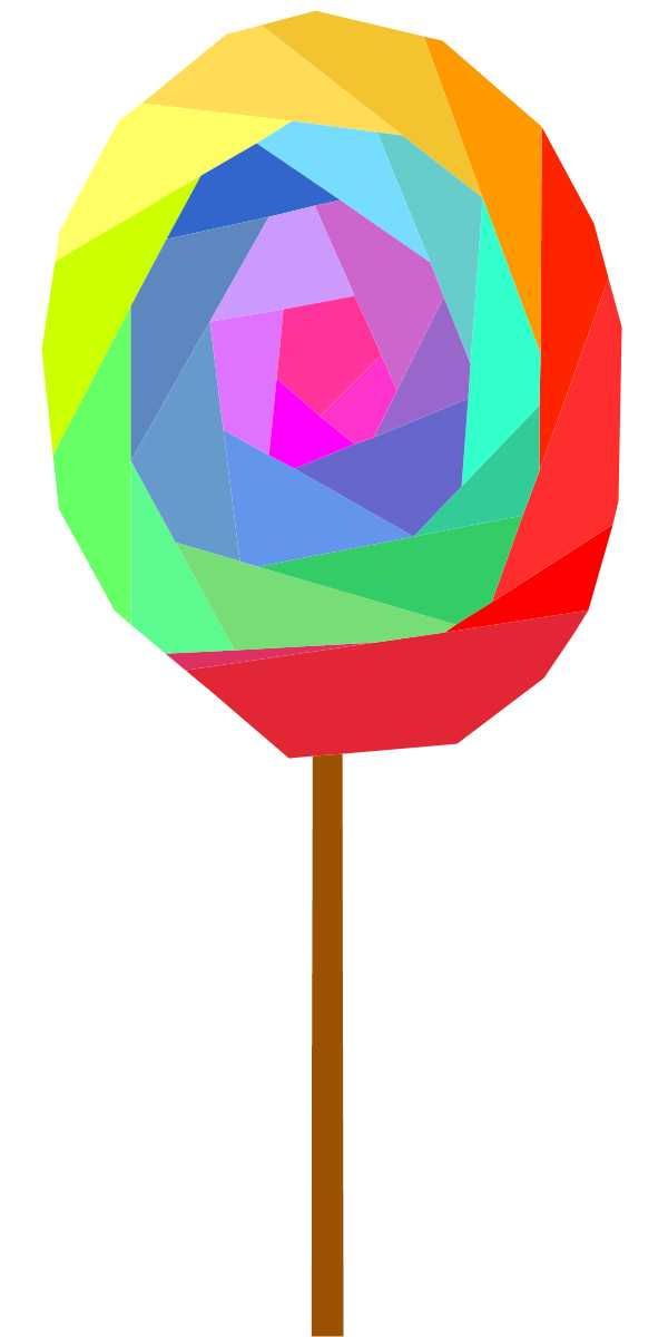 Thumbnail: Lollipop Rainbow Geometric Foundation Paper Piecing Pattern