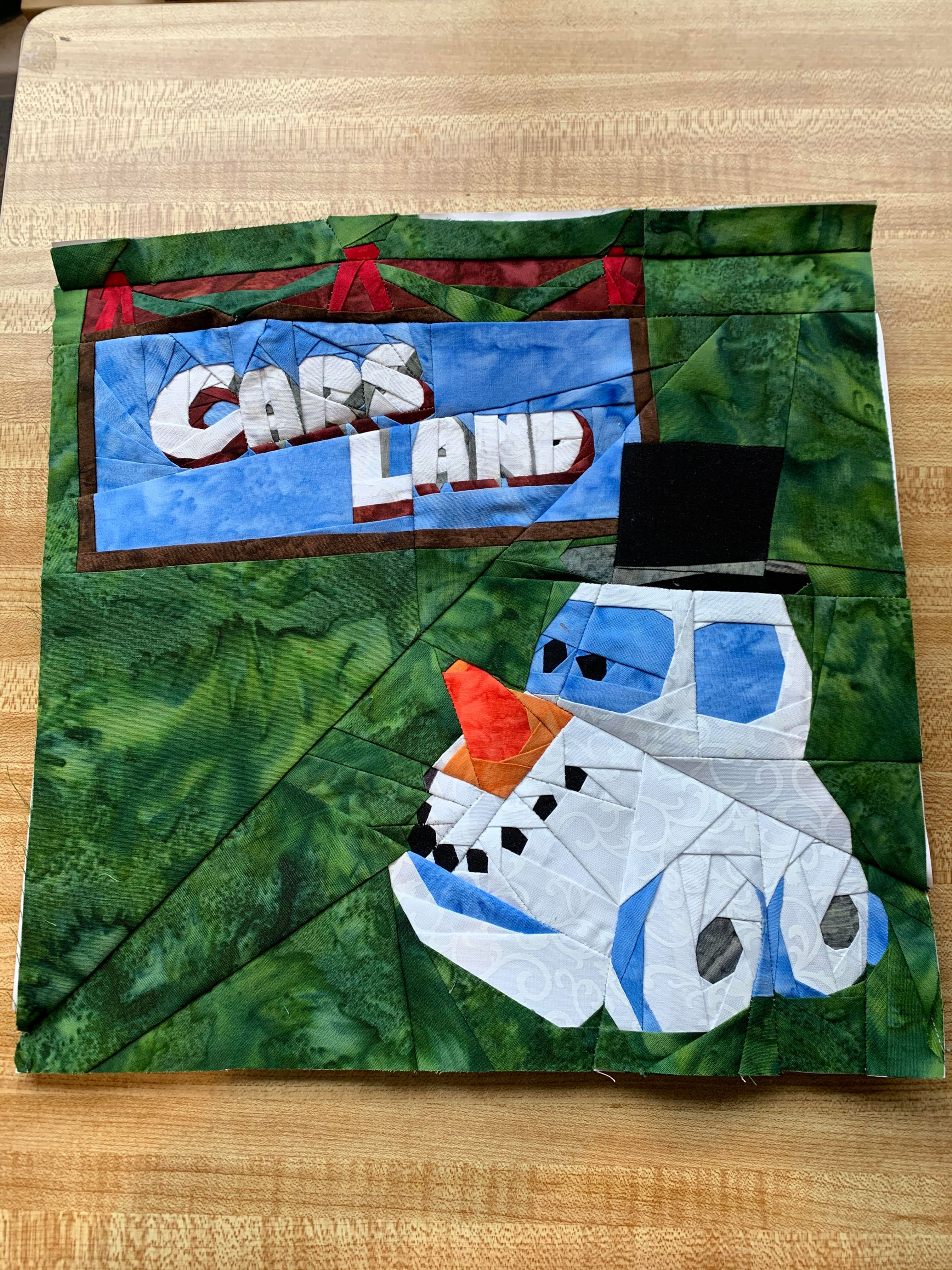 Cars Land Christmas Banner Foundation Paper Piecing Pattern