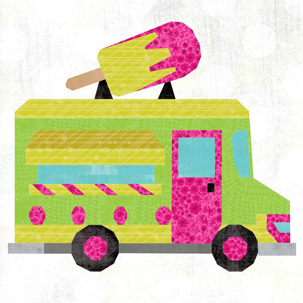 Thumbnail: Ice Cream Food Truck Foundation Paper Piecing Pattern