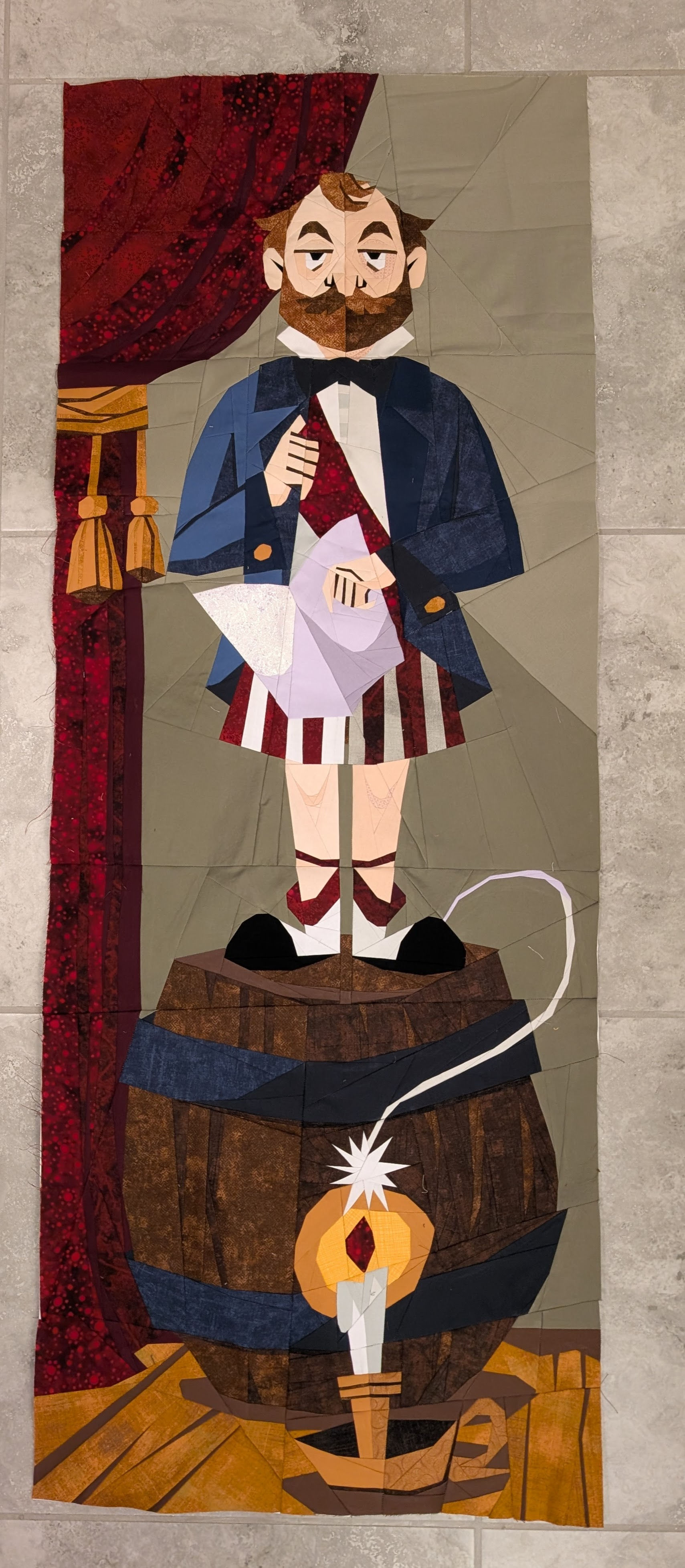 TNT Barrel Stretching Portrait Artwork Foundation Paper Piecing Pattern