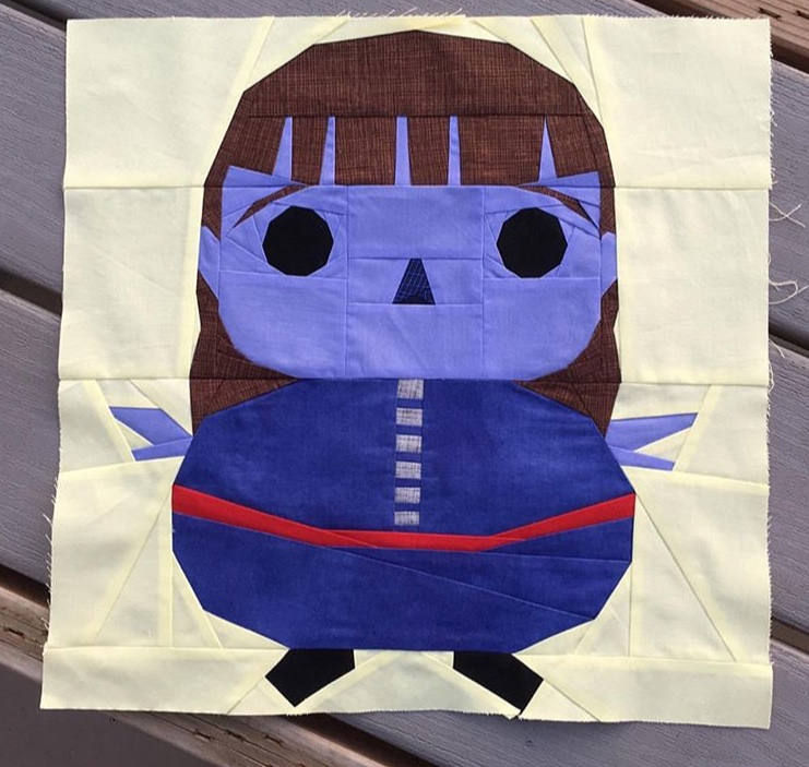 Violet Blueberry Girl Willy Wonka Foundation Paper Piecing Pattern