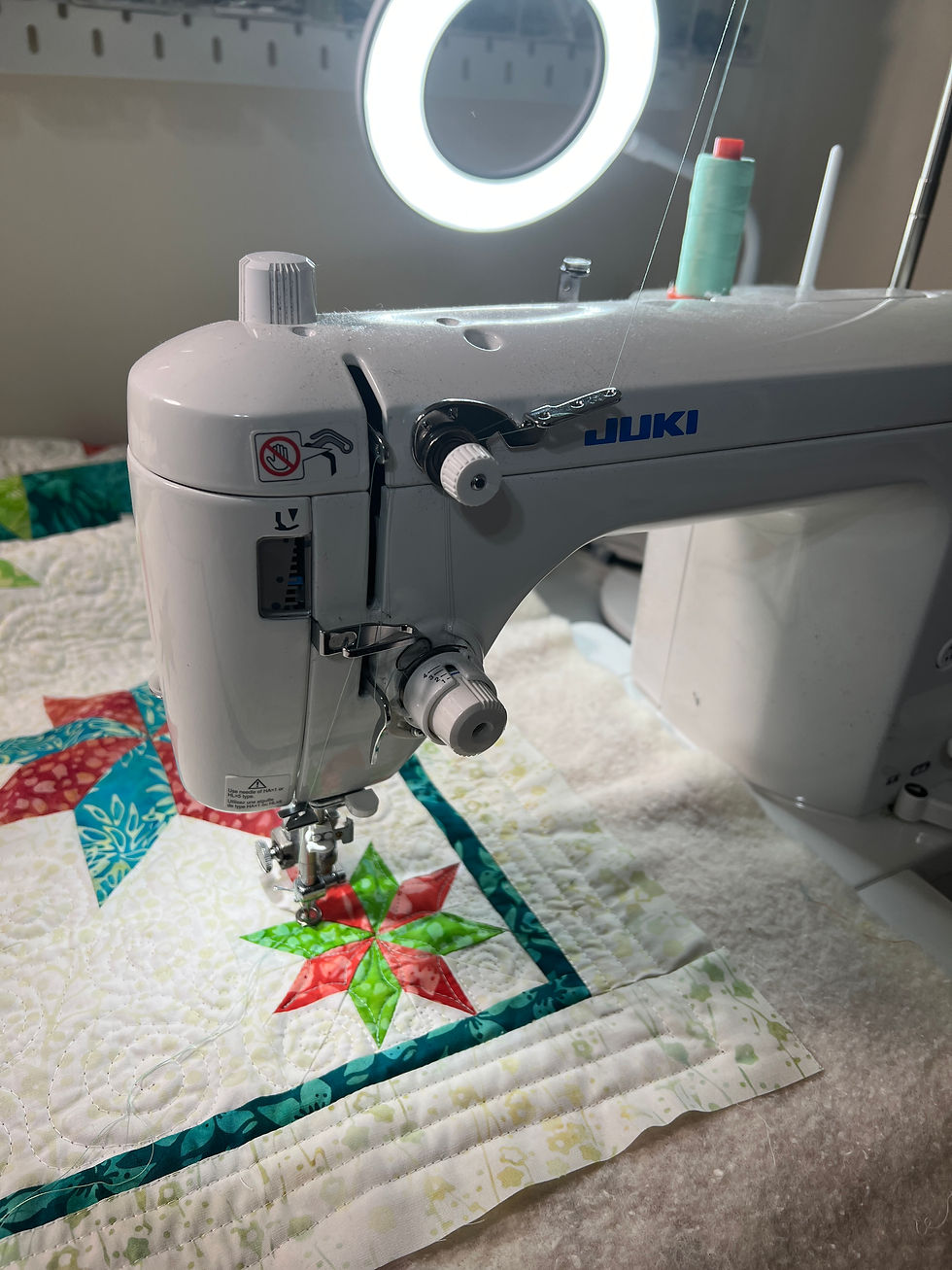 Aurifil 2835 being used for the stars.