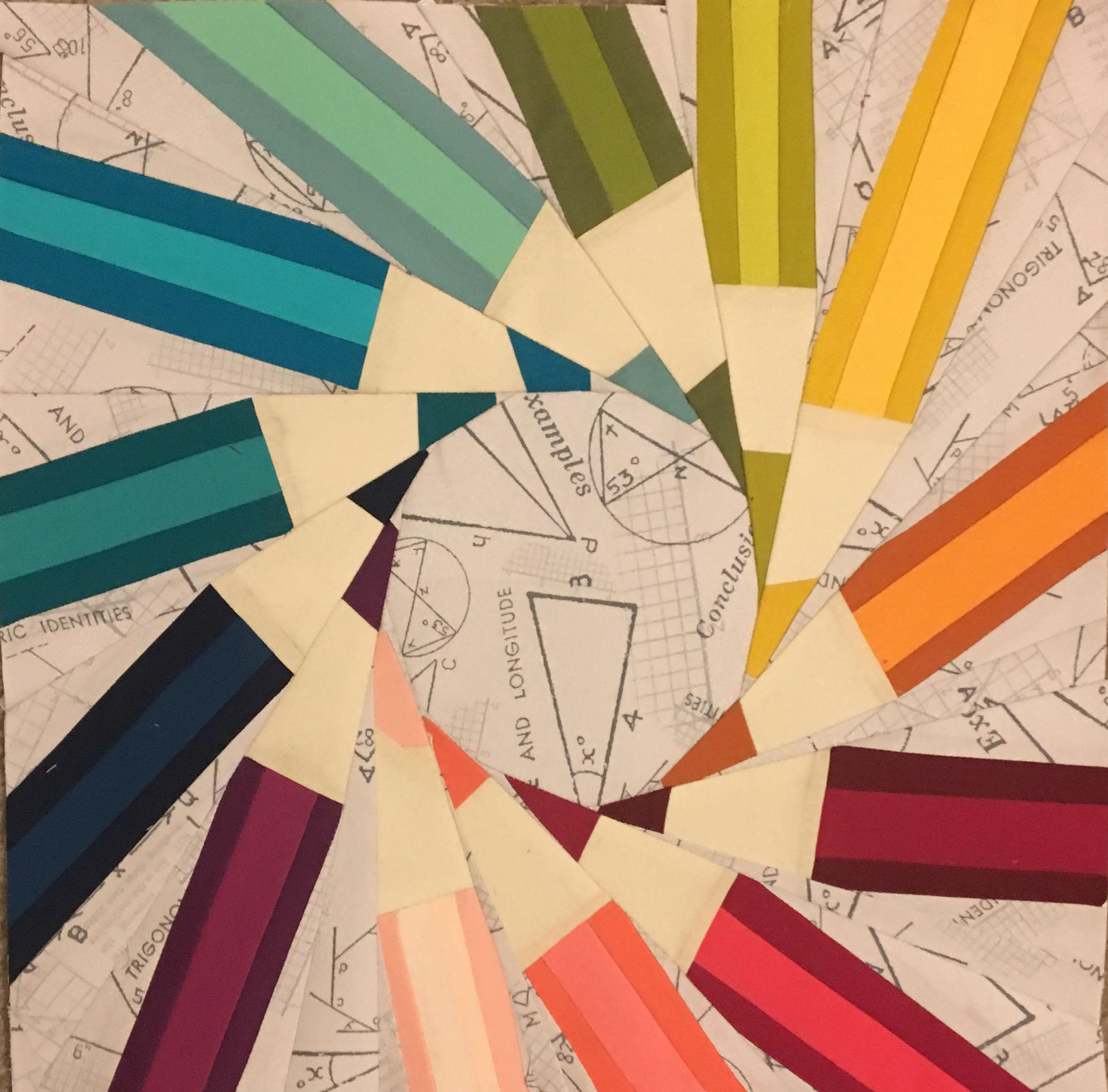 Colored Pencils Foundation Paper Piecing Pattern
