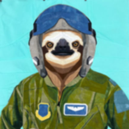 Sloth Fighter Pilot Silly Animal Foundation Paper Piecing Pattern