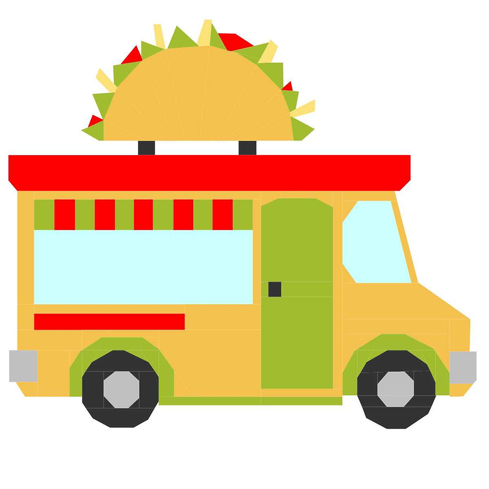 Thumbnail: Taco Food Truck Foundation Paper Piecing Pattern