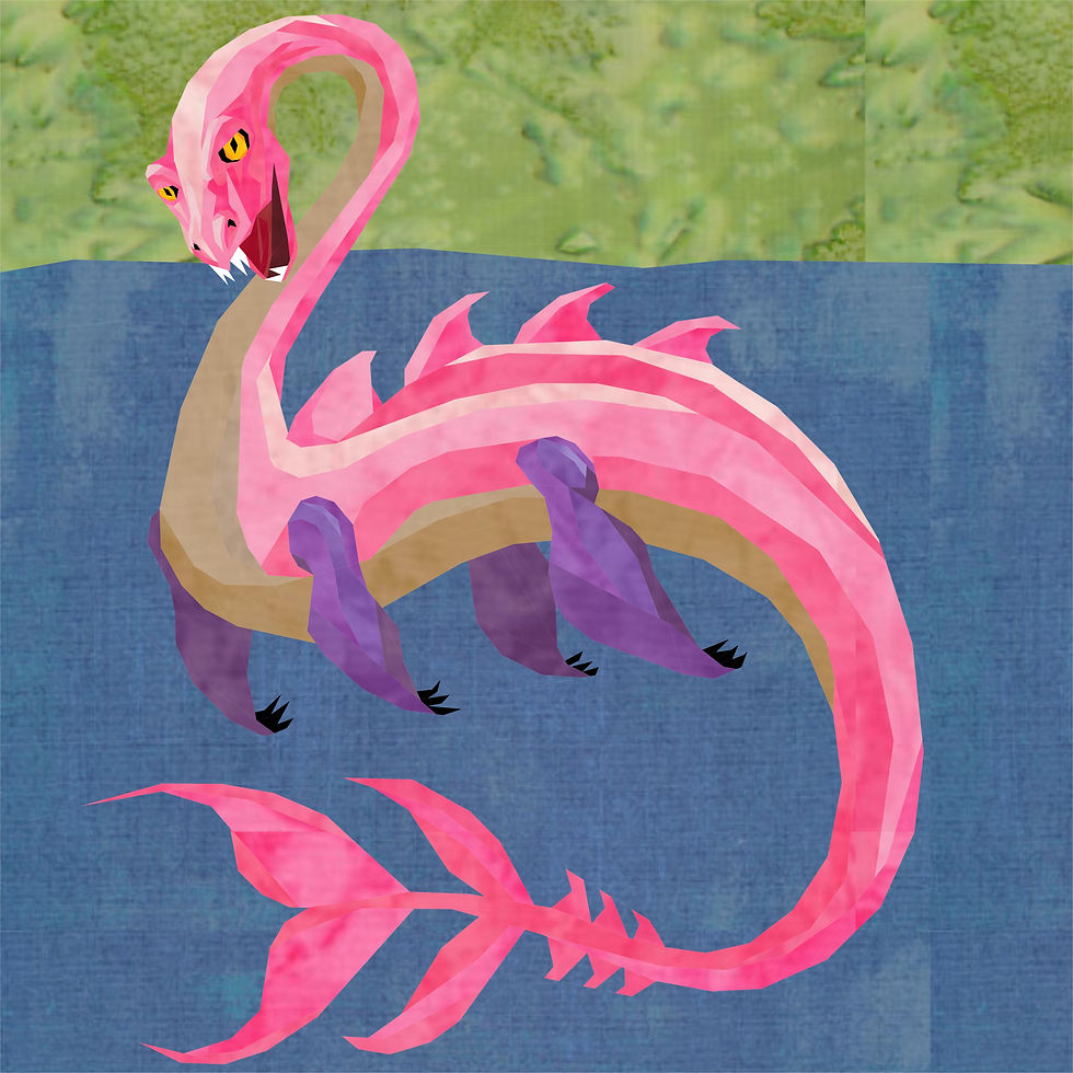 Thumbnail: Lochness Monster Foundation Paper Piecing Pattern