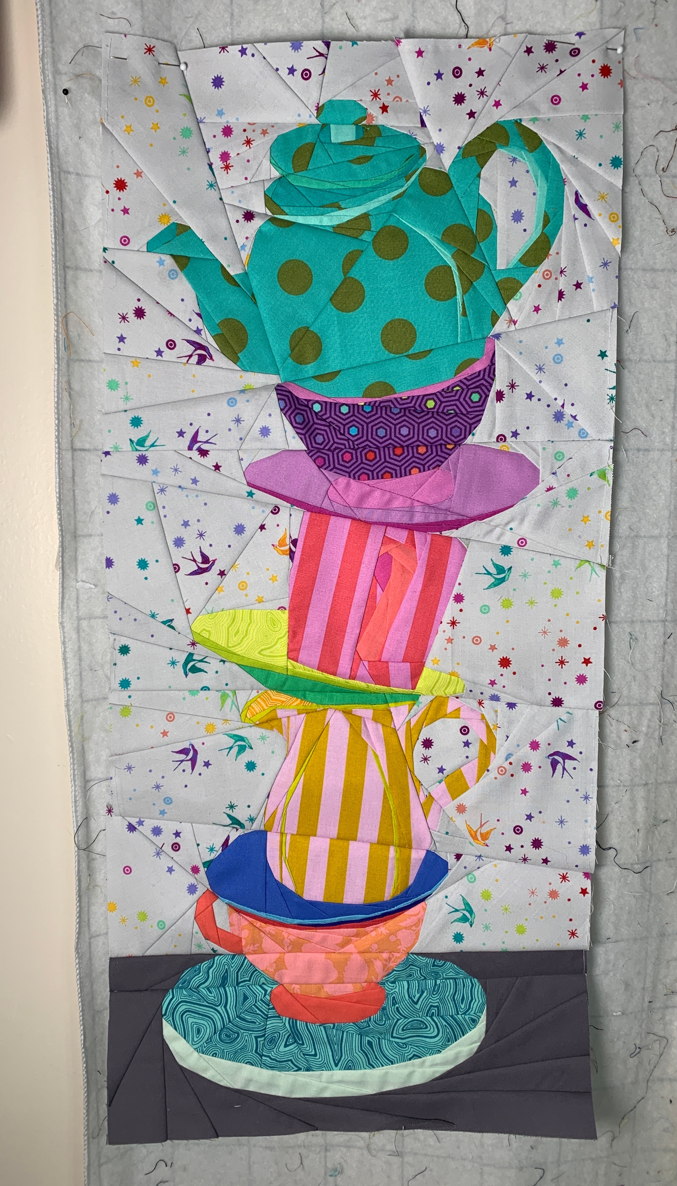 Tea Party Quilt Foundation Paper Piecing Pattern