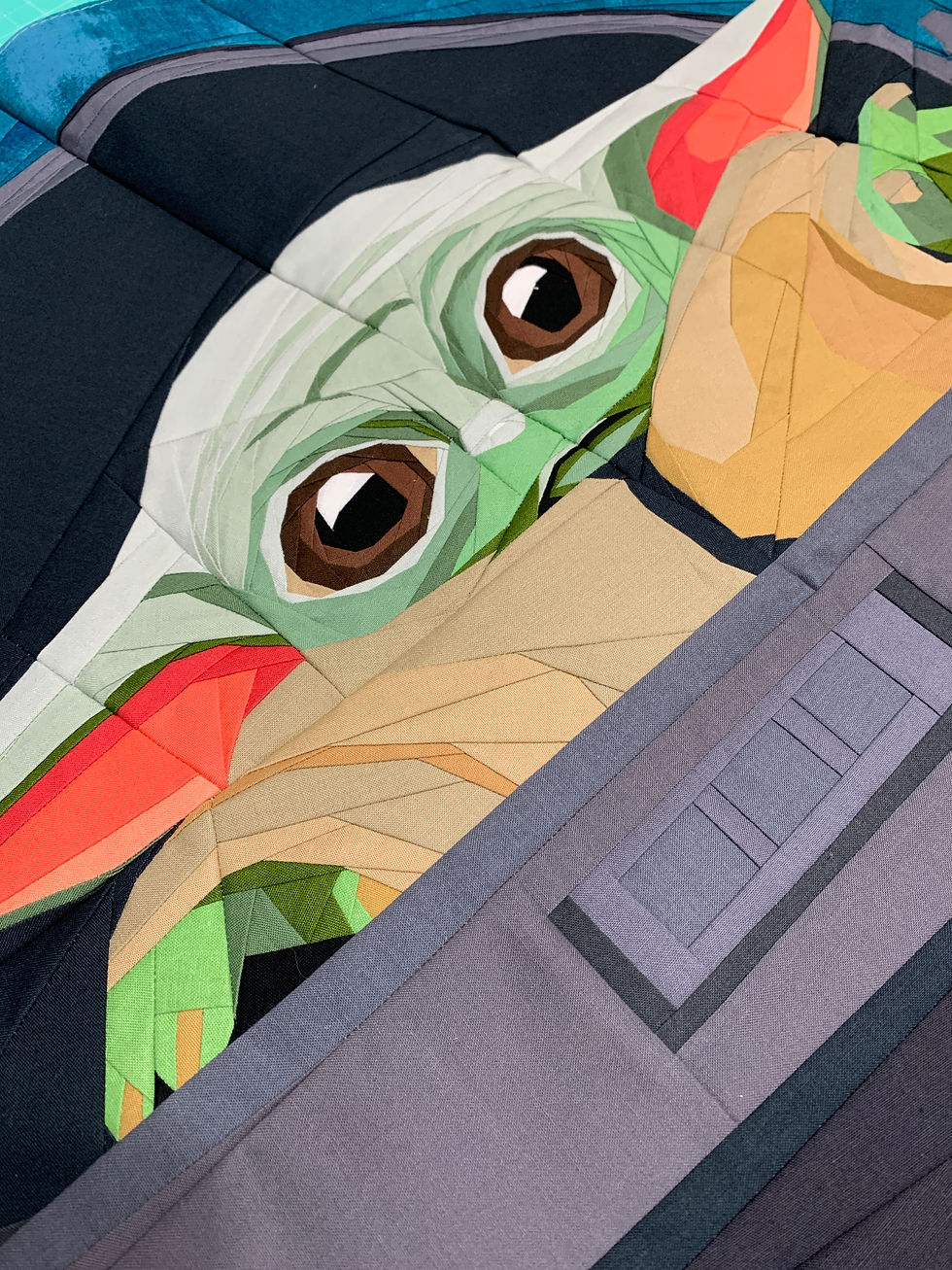 Thumbnail: SMALL Grogu in Pram Foundation Paper Piecing Pattern