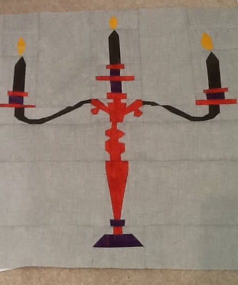Thumbnail: Candelabra Halloween Foundation Paper Piecing Pattern