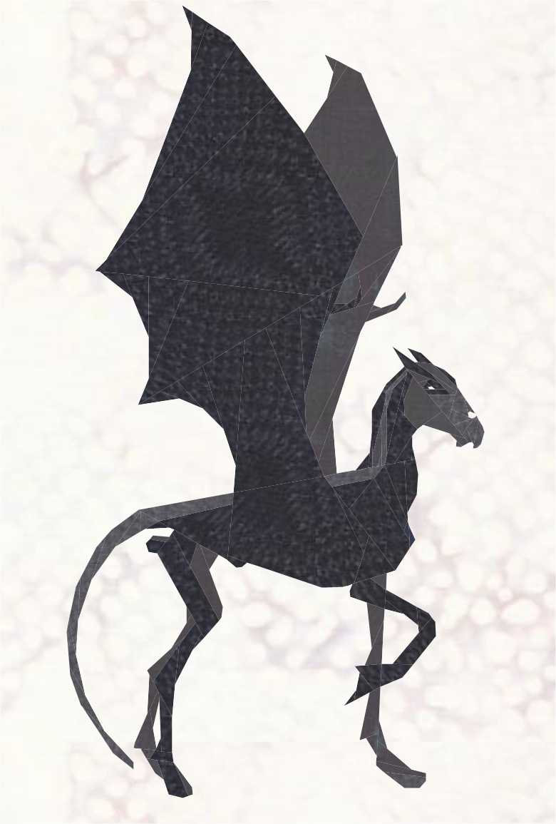 Thestral Harry Potter Mythical Creature Foundation Paper Piecing ...