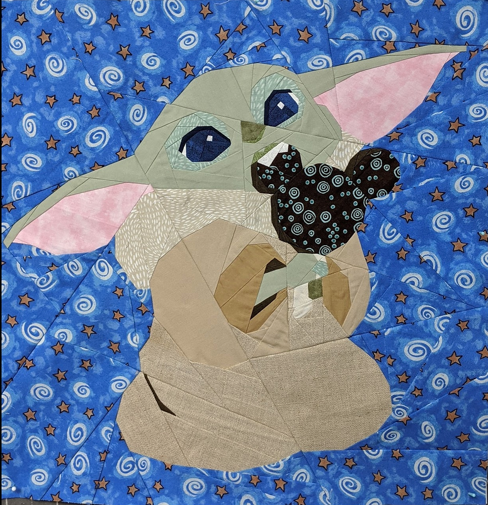 Thumbnail: Baby Yoda Mickey Ice Cream Disney Foundation Paper Piecing Pattern