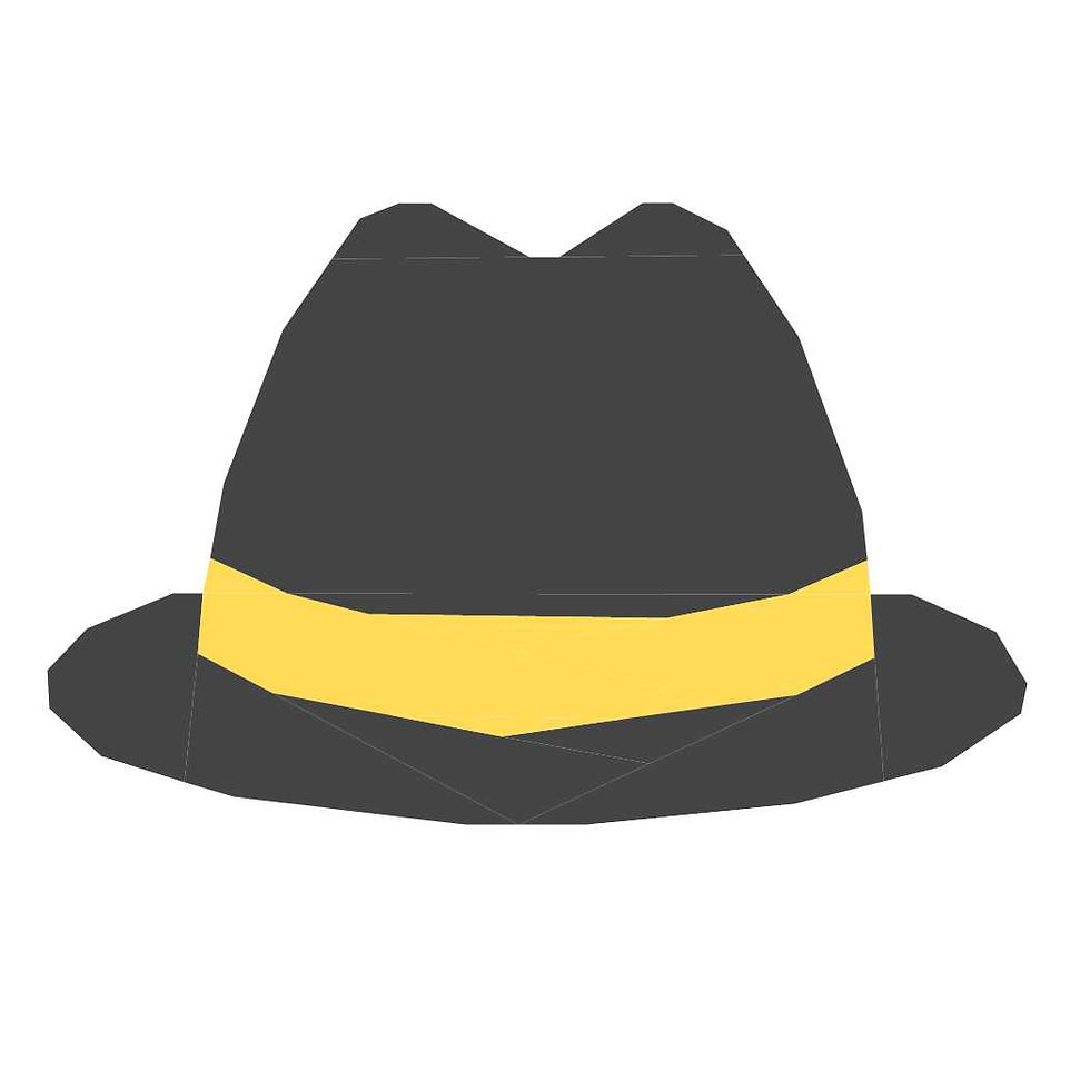Thumbnail: Fedora Hat Foundation Paper Piecing Pattern