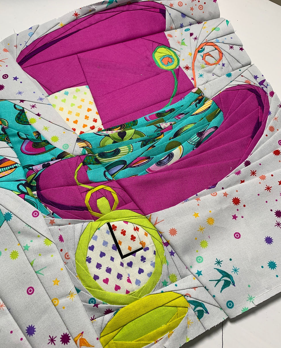 Thumbnail: Hatter in Time Foundation Paper Piecing Pattern