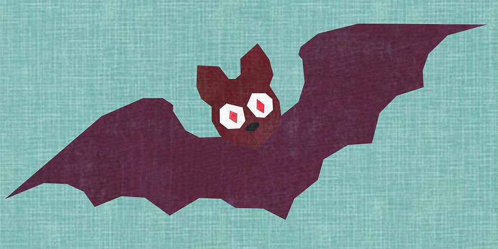 Thumbnail: Cute Bat Foundation Paper Piecing Pattern