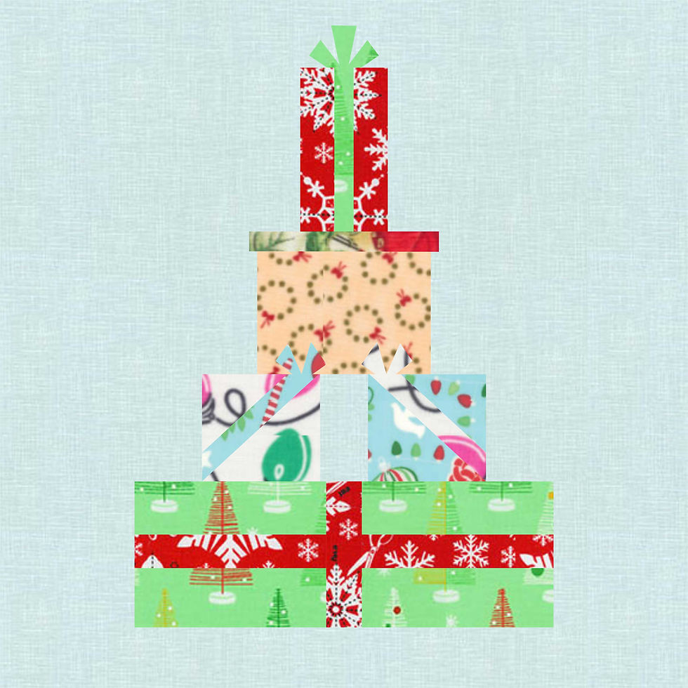 Thumbnail: Presents Under the Tree Foundation Paper Piecing Pattern