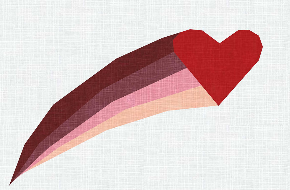 Thumbnail: Shooting Heart Foundation Paper Piecing Pattern