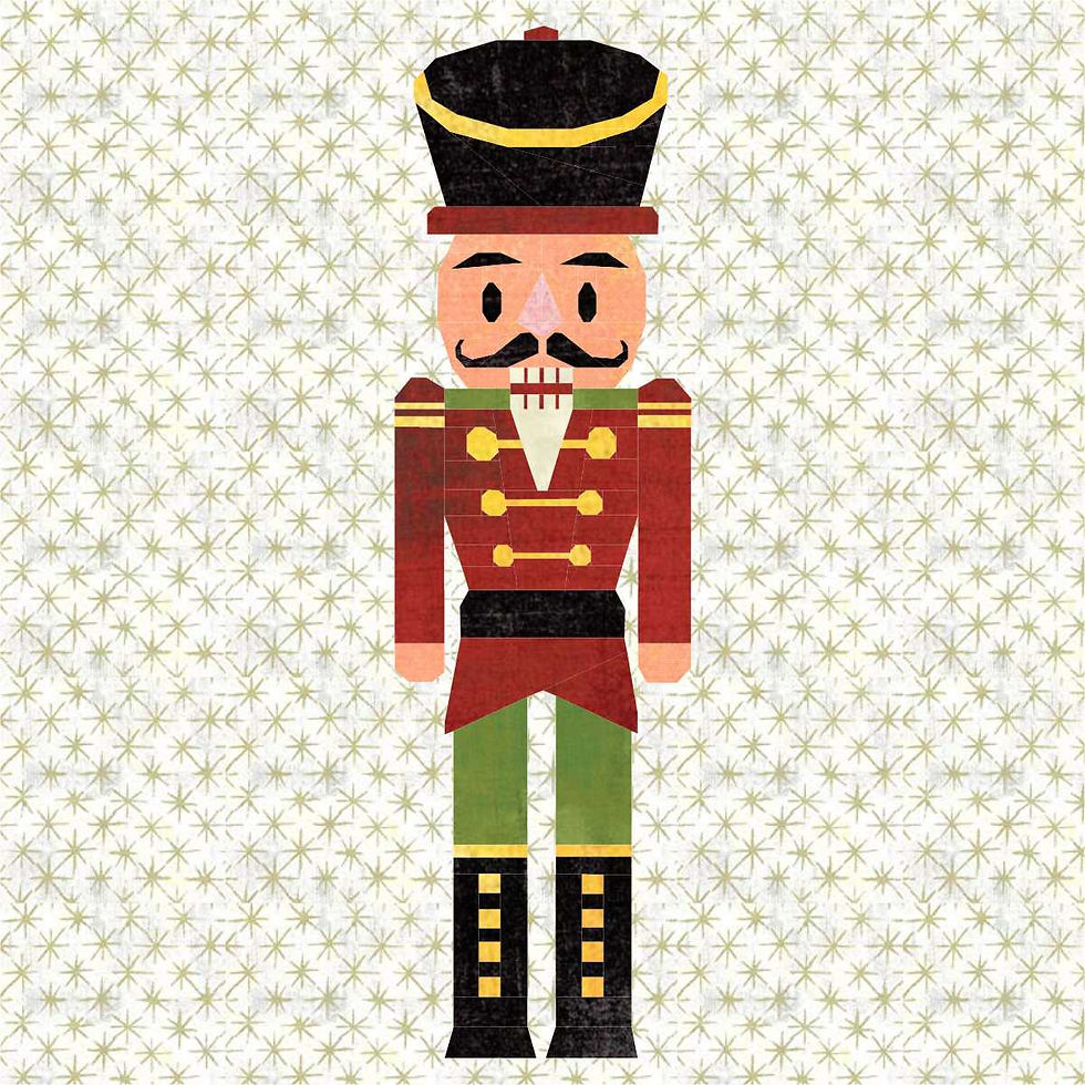 Thumbnail: Christmas Nutcracker Soldier Foundation Paper Piecing Pattern