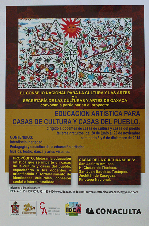 PROYECTO: EDUCACION ARTISTICA PARA CASAS DE CULTURA Y CASAS DEL PUEBLO