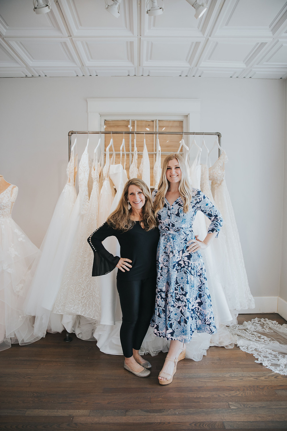 Stranding in Front of Dress Rack