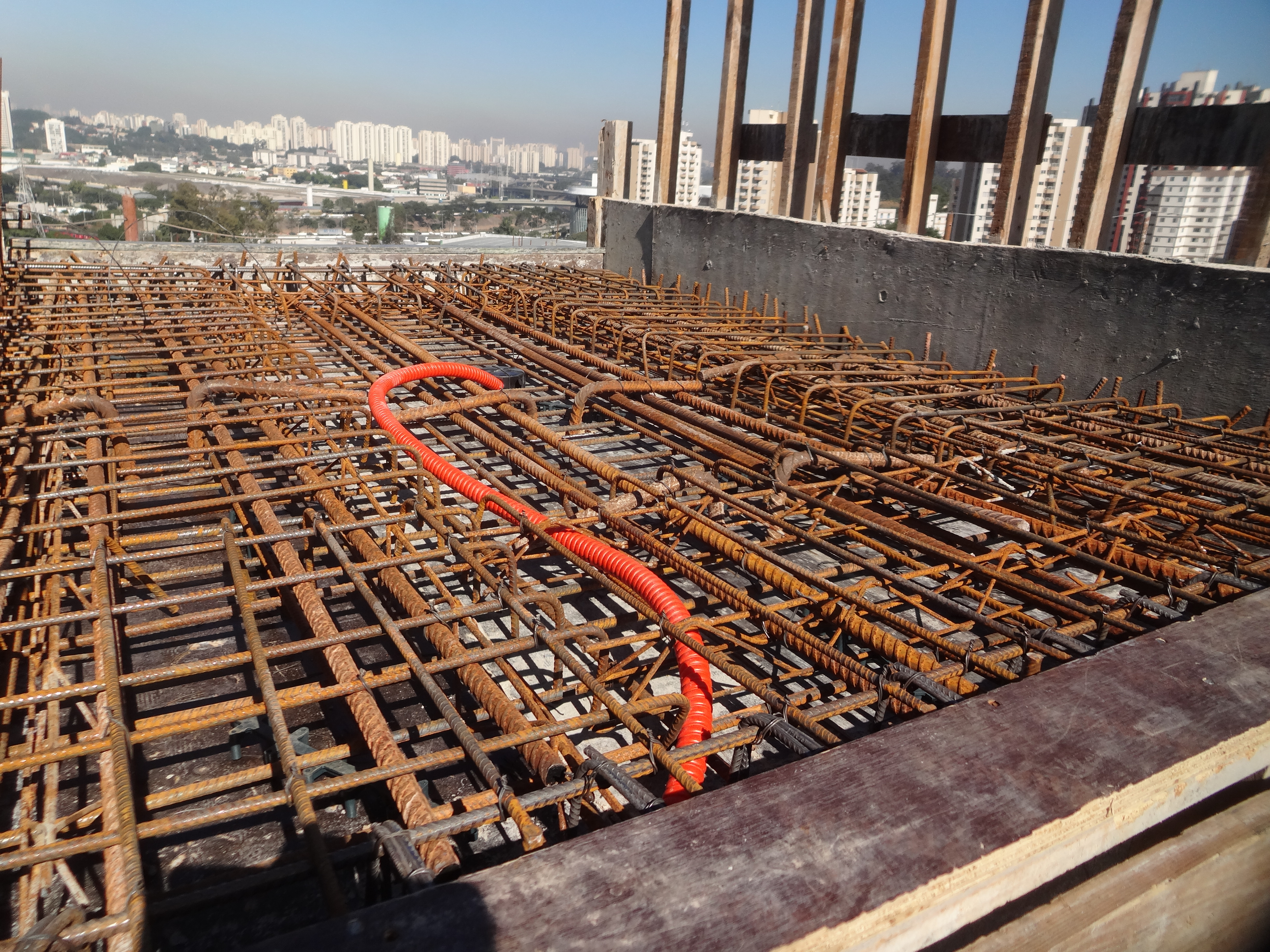 Armação da laje dos elevadores Bloco B
