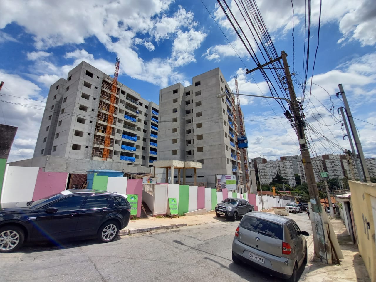 Vista da fachada bloco A e B